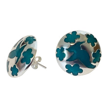 Load image into Gallery viewer, 925 Sterling Silver Bird & Floral Round Pendant Jewelry Set