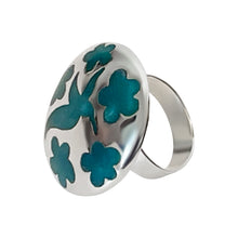 Load image into Gallery viewer, 925 Sterling Silver Bird & Floral Round Pendant Jewelry Set