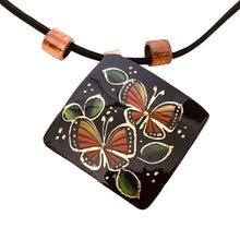 Load image into Gallery viewer, Black Butterfly Copper Necklace & Earring Set