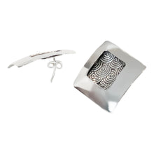 Load image into Gallery viewer, 925 Sterling Silver Coated Black Long Rhombus Necklace & Earring Set