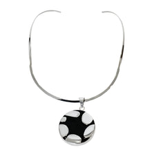 Load image into Gallery viewer, 925 Sterling Silver Black Round Pendant Jewelry Set