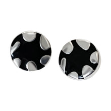 Load image into Gallery viewer, 925 Sterling Silver Black Round Pendant Jewelry Set