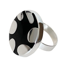 Load image into Gallery viewer, 925 Sterling Silver Black Round Pendant Jewelry Set