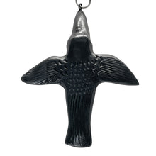 Load image into Gallery viewer, Oaxacan Black Clay Frida-inspired hand-sculpted bird-shaped necklace
