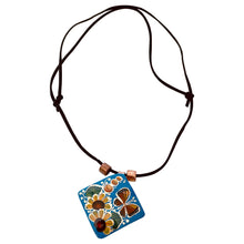 Load image into Gallery viewer, Blue Butterfly & Floral Copper Necklace & Earring Set