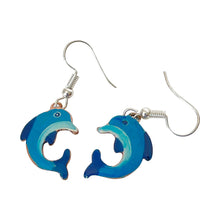 Load image into Gallery viewer, Blue Dolphin Copper Necklace & Earring Set