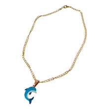 Load image into Gallery viewer, Blue Dolphin Copper Necklace & Earring Set