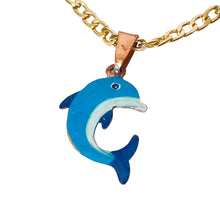 Load image into Gallery viewer, Blue Dolphin Copper Necklace & Earring Set