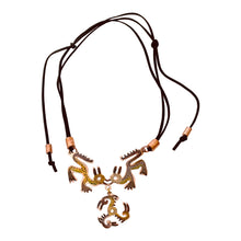 Load image into Gallery viewer, Brown Dragon Necklace & Hook Earring Set