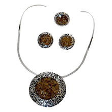 Load image into Gallery viewer, 925 Sterling Silver Brown Gemstone Jewelry Set