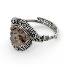 Load image into Gallery viewer, Wrapped Adjustable Amethyst Point with Cacoxenite Inclusions Gemstone Ring