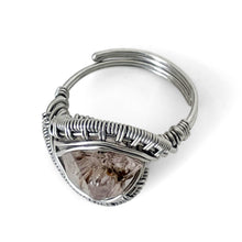 Load image into Gallery viewer, Wrapped Adjustable Amethyst Point with Cacoxenite Inclusions Gemstone Ring