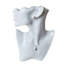 Load image into Gallery viewer, 925 Mexican Sterling Silver Drop-shaped Brown Zirconia Pendant & Earrings