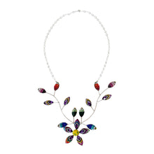 Load image into Gallery viewer, 925 Mexican Sterling Silver Colorful Fine Crystal Bird Necklace, Bracelet & Earring Set