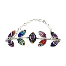 Load image into Gallery viewer, 925 Mexican Sterling Silver Colorful Fine Crystal Bird Necklace, Bracelet & Earring Set