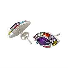 Load image into Gallery viewer, 925 Mexican Sterling Silver Colorful Fine Crystal Bird Necklace, Bracelet & Earring Set