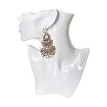 Load image into Gallery viewer, Mexican Frida-Style Gold-coated Dangling Chandelier Earrings