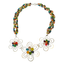 Load image into Gallery viewer, 925 Sterling Silver Colorful Floral Beads Jewelry Set