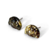 Load image into Gallery viewer, Gradient Yellow Geniune Amber Stud Earrings