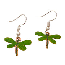 Load image into Gallery viewer, Green Darner Necklace & Hook Earring Set