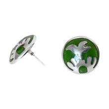 Load image into Gallery viewer, 925 Sterling Silver Green Round Pendant Jewelry Set