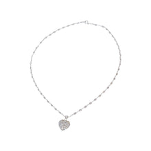 Load image into Gallery viewer, 925 Mexican Sterling Silver Heart-Shaped Necklace & Earring Set