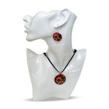 Load image into Gallery viewer, Sunflower & Leaf Copper Necklace & Earring Set