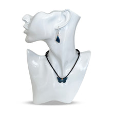 Load image into Gallery viewer, Blue Butterfly Copper Necklace & Earring Set