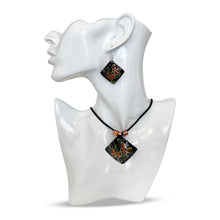 Load image into Gallery viewer, Black Butterfly Copper Necklace & Earring Set