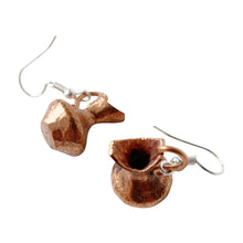 Load image into Gallery viewer, Vintage Jug Shaped Copper Hook Earrings