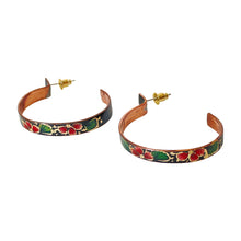 Load image into Gallery viewer, Mexican Leaf & Floral Copper Earrings