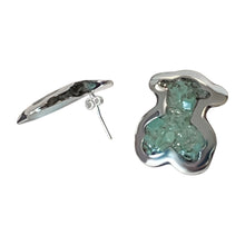 Load image into Gallery viewer, 925 Sterling Silver Coated Light Green Faux Stone Jewelry Set