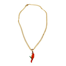 Load image into Gallery viewer, Orange Parrot Copper Necklace & Hook Earring Set