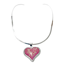 Load image into Gallery viewer, 925 Sterling Silver Pink Heart Pendant Jewelry Set