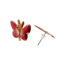 Load image into Gallery viewer, Cute Red Butterfly Copper Stud Earrings
