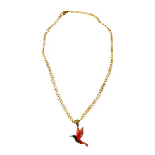 Load image into Gallery viewer, Red Flying Bird Copper Necklace Earring Set