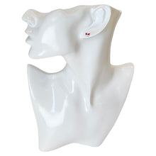 Load image into Gallery viewer, 925 Sterling Silver Red & White Butterfly Earrings