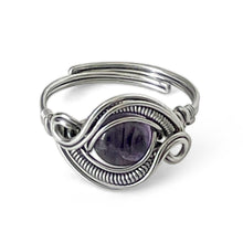 Load image into Gallery viewer, Wrapped Soft Purple Adjustable Amethyst Gemstone Ring