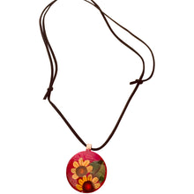 Load image into Gallery viewer, Sunflower & Leaf Copper Necklace & Earring Set