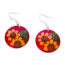 Load image into Gallery viewer, Sunflower & Leaf Copper Necklace & Earring Set