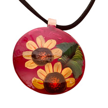 Load image into Gallery viewer, Sunflower & Leaf Copper Necklace & Earring Set