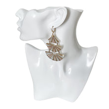 Load image into Gallery viewer, Mexican Frida-Style Gold-coated Three Layer Dangling Earrings