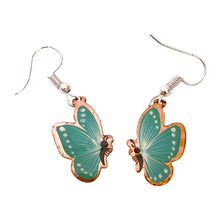 Load image into Gallery viewer, Turquoise Butterfly Copper Necklace & Earring Set