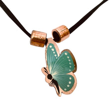 Load image into Gallery viewer, Turquoise Butterfly Copper Necklace & Earring Set