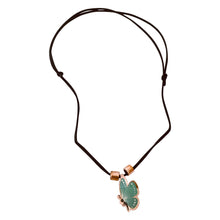 Load image into Gallery viewer, Turquoise Butterfly Copper Necklace & Earring Set