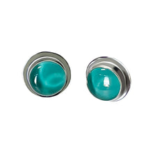 Load image into Gallery viewer, 925 Sterling Silver Turquoise Round Pendant Jewelry Set