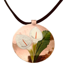Load image into Gallery viewer, White Flower & Leaf Copper Necklace & Earring Set