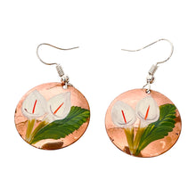 Load image into Gallery viewer, White Flower & Leaf Copper Necklace & Earring Set