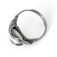 Load image into Gallery viewer, Wrapped Oval Adjustable Moonstone (White Labradorite) Gemstone Ring