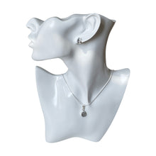 Load image into Gallery viewer, 925 Mexican Sterling Silver Drop-shaped White Zirconia Pendant & Earrings
